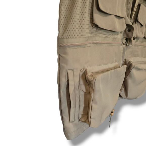 Humvee Men’s Khaki Safari Fishing Camping Utility Vest Cotton Blend Outdoor Gear - Picture 5 of 9